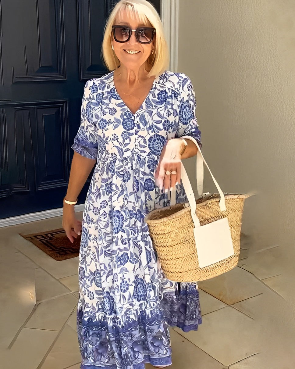 KEISHA | Graceful V-Neck Floral