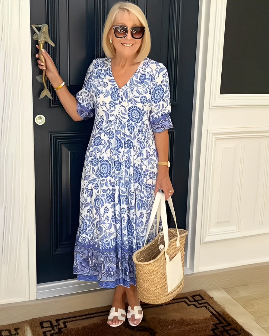 KEISHA | Graceful V-Neck Floral