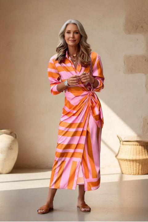 CECILIA | Elegant Striped Dress