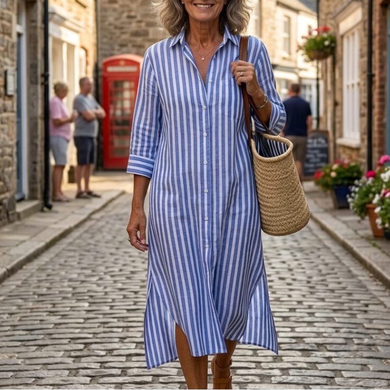 WILLOW | Elegant Striped Summer Dress