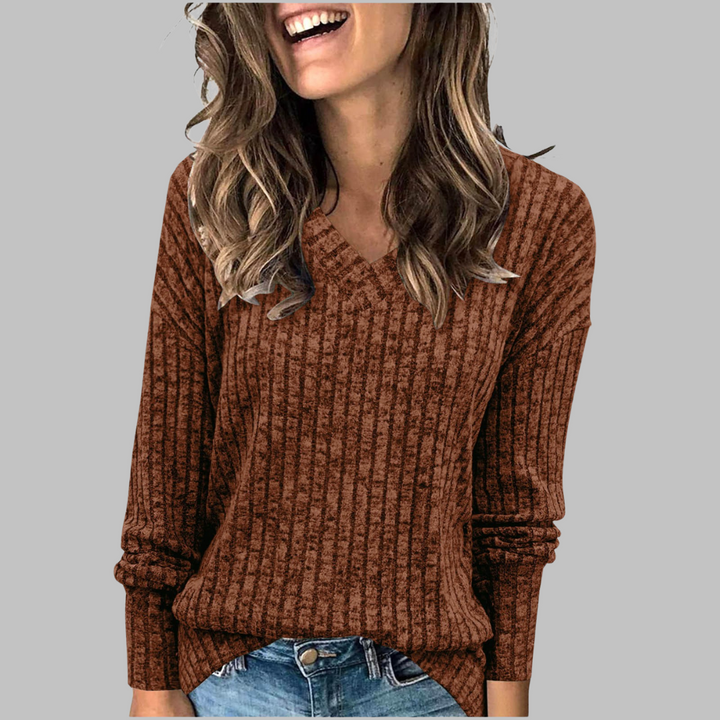 DERI | V-Neck Long Sleeve Top