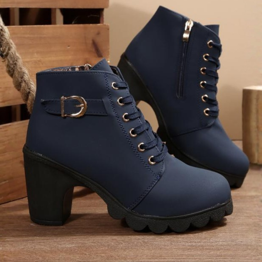 KATNI | Chunky Buckle Ankle Boots