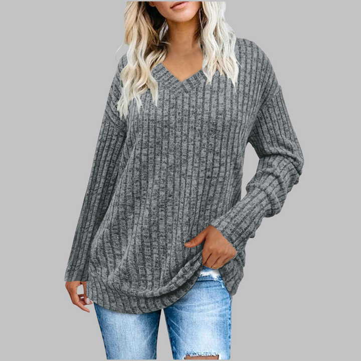 DERI | V-Neck Long Sleeve Top