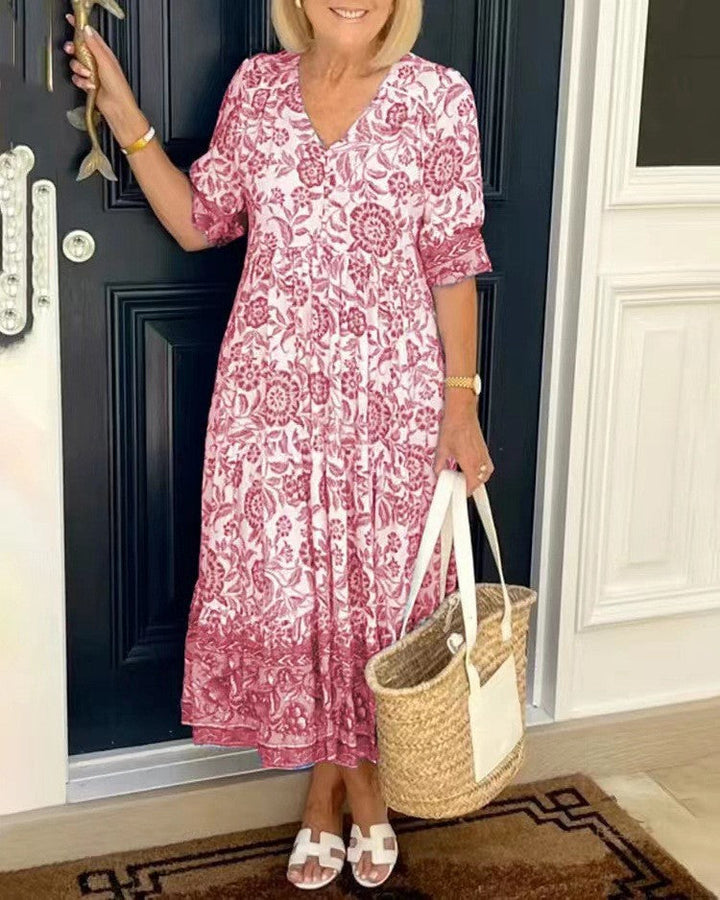 KEISHA | Graceful V-Neck Floral