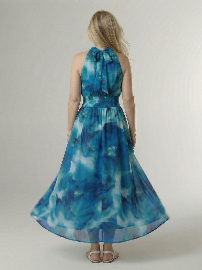 SYLLIN | Gathered Halter Midi Dress