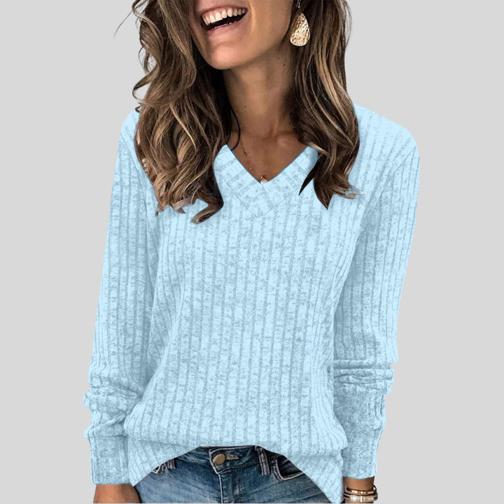 DERI | V-Neck Long Sleeve Top