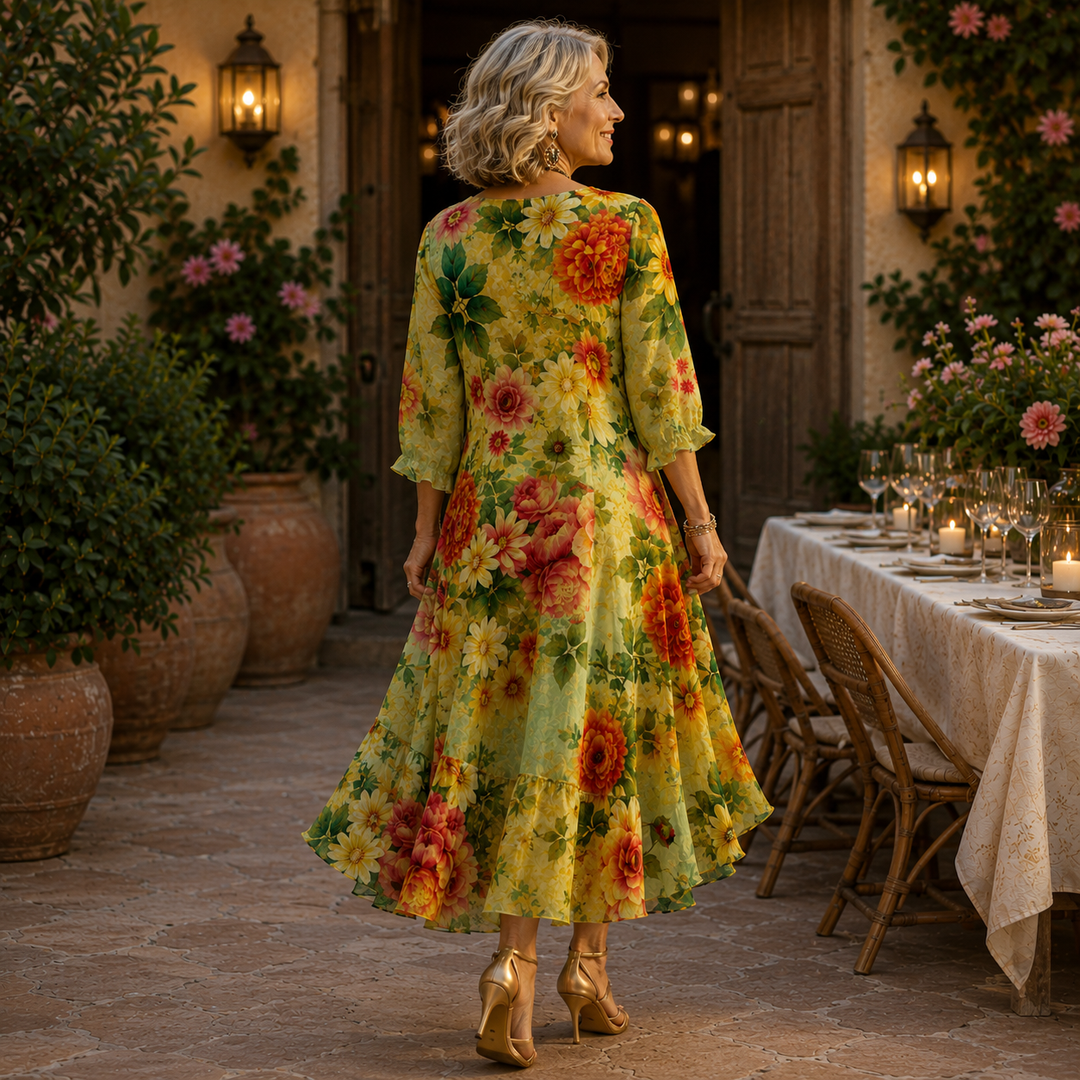 JANESSA | Effortless Floral Midi Dress