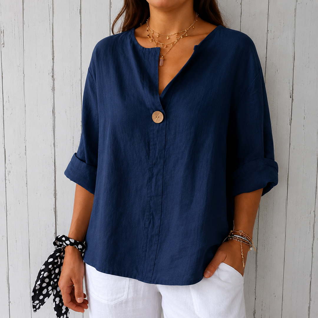 ZAMMA | Relaxed V-Neck Top