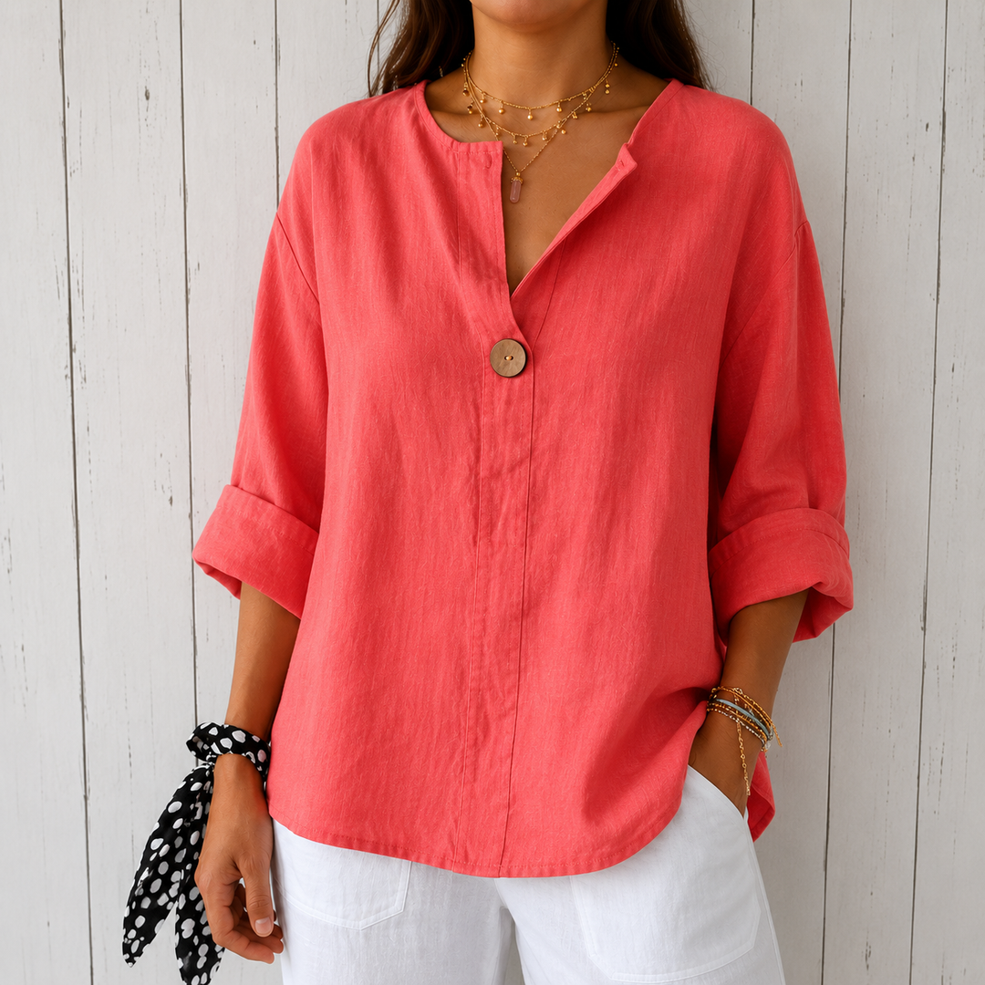 ZAMMA | Relaxed V-Neck Top