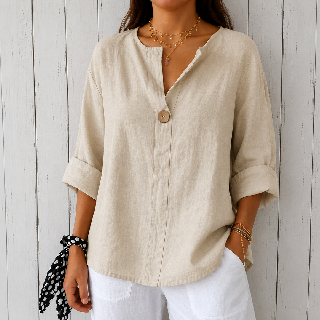 ZAMMA | Relaxed V-Neck Top