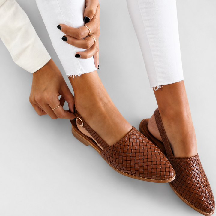 AURORA | Woven Slingback Loafers