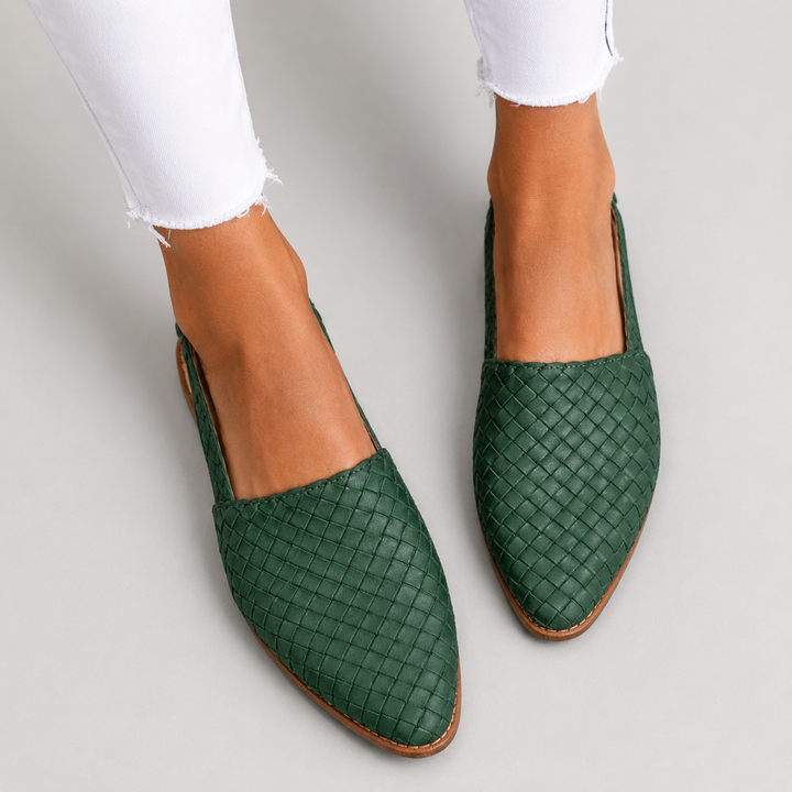 AURORA | Woven Slingback Loafers
