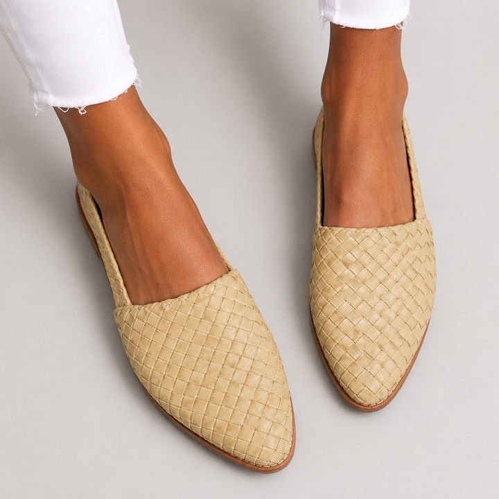 AURORA | Woven Slingback Loafers