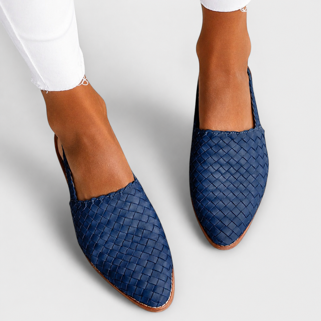 AURORA | Woven Slingback Loafers