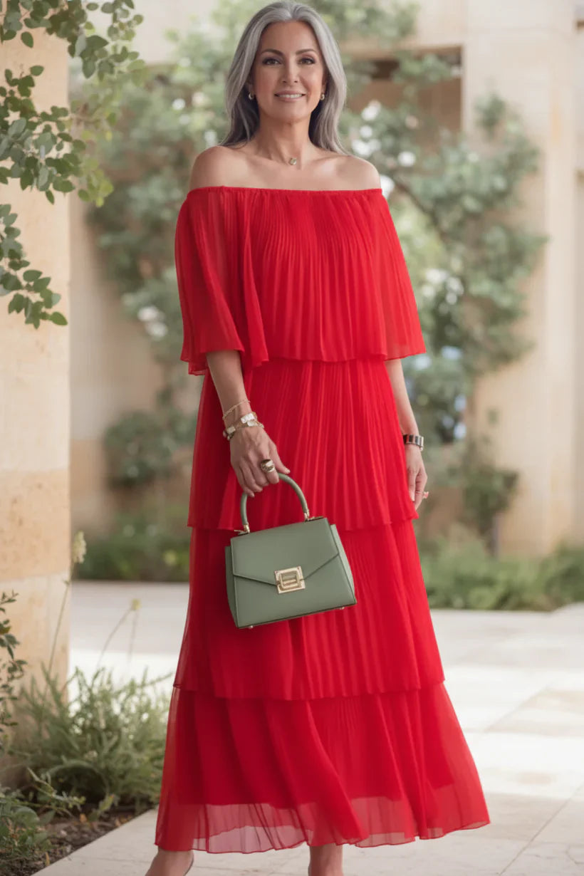 NOIRÉ | Pleated Evening Gown