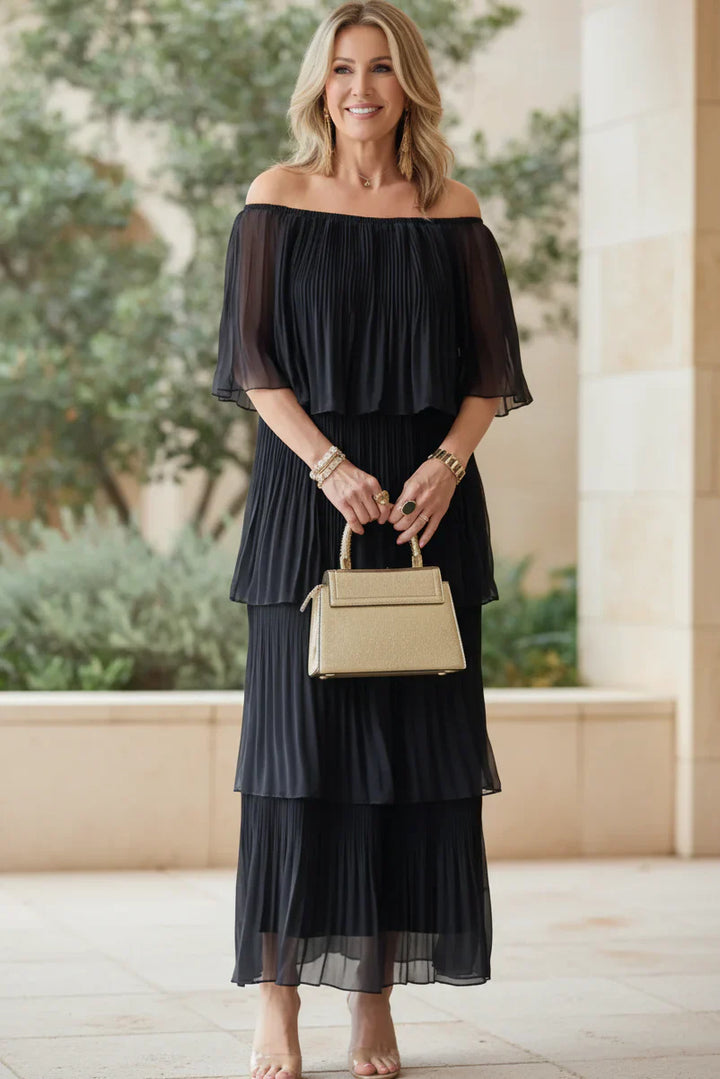 NOIRÉ | Pleated Evening Gown