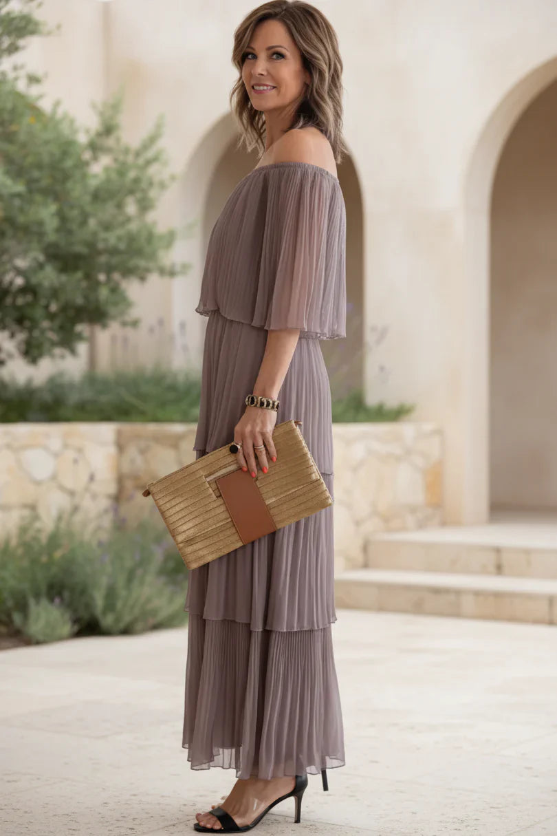 NOIRÉ | Pleated Evening Gown