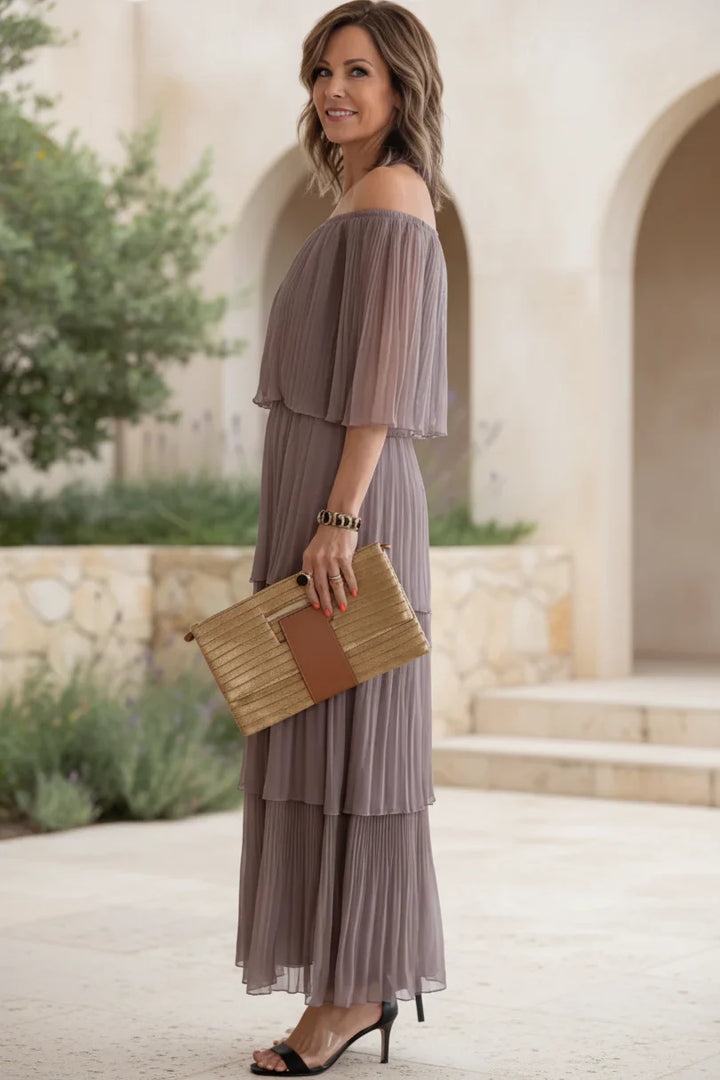 NOIRÉ | Pleated Evening Gown