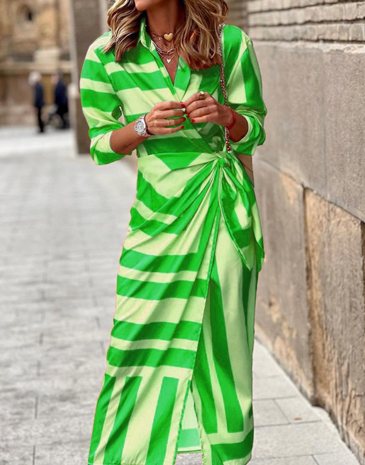 CECILIA | Elegant Striped Dress