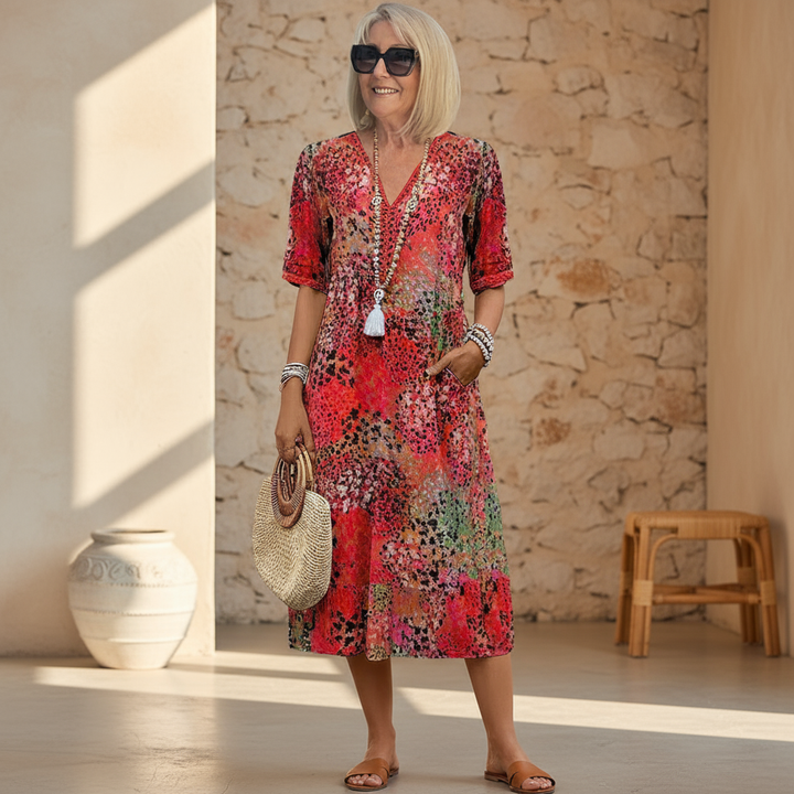 VERONICA | Vibrant Midi Dress